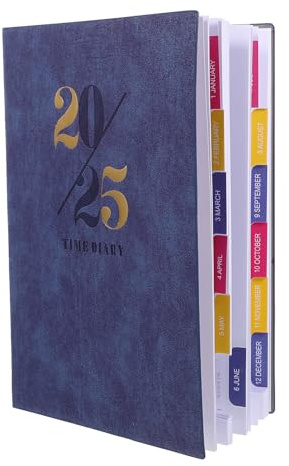 FUNOMOCYA Taschenplaner Kalender Buch Multifunktional Jahresplaner Notizbuch Journal Organizer für Büro und Studium Dunkelblau