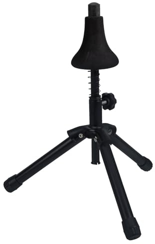 PAMINGONO Soporte de Trompeta Plegable de Hierro con Base Trípode Estable Protector de Esponja para Instrumentos Musicales Exhibidor Profesional para Trompeta y Fliscorno