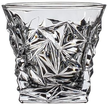 GLigeT Succhi Bicchieri vintage trasparenti senza piombo, bicchiere da whisky intagliato a bocca larga Soda