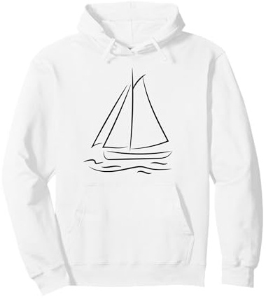Segelboot Zeichnung Segler Bootfahren Segeln Segler Pullover Hoodie