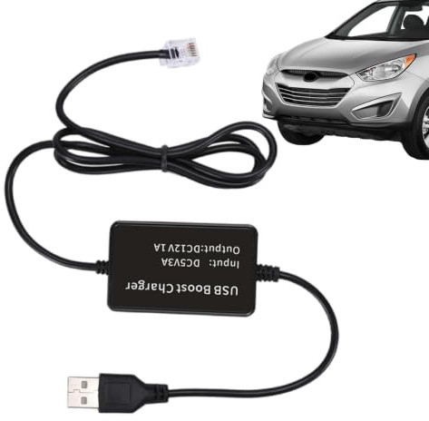 Nätkabel för radarvarare, USB till Rj11-kontaktkabel | USB till Rj11/DC | 3.5 radarvarningskontakt, USB-kontakt, anslutning till billaddare, lämplig för de flesta radarvarnare