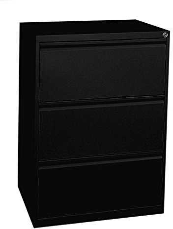 Lüllmann Büro Hängeregistratur Schrank komplett montiert für DIN A4 Hängemappen Bürocontainer 101x76x62cm (HxBxT) mit 3 Schüben, doppelbahnig 561329
