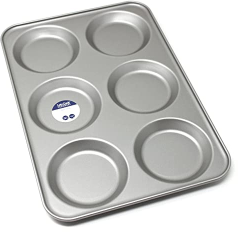 Professionelle Yorkshire-Pudding-Form mit 6 Mulden, hergestellt in Großbritannien, doppelt antihaftbeschichtet, von Lets Cook Cookware