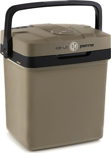 peme Essential Auto Kühlbox 22,9L - Elektrische Kühl- und Warmhaltebox, Dual Power 12V & 230V, Eco-Modus, USB-Ladefunktion, sichere Deckelverriegelung, für Auto, Boot, Camping