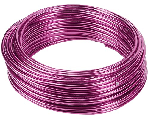 mumbi 10m Basteldraht 3mm, Schmuckdraht Aludraht Dekodraht Aluminiumdraht rostfreier Draht in Violet