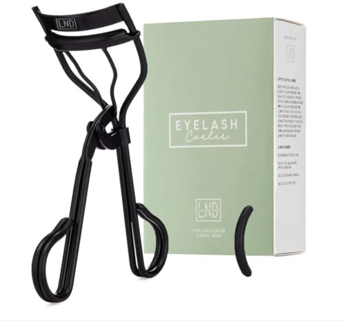 Lash Next Door Professional Eyelash Curler - Instant Long Lasting Curl, Lifts & Shapes - No Pinching or Creasing. Includes Replacement Pad (in Black)