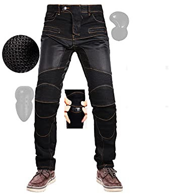 Four Seasons Riding Jeans Pantalones De Motos Damas Lavar Telas De Mezclilla, Transpirable Y Desgarre. Adecuado Para Paseos A Caballo, Equitación, Esquí ( Color : Black , Size : 3XL )