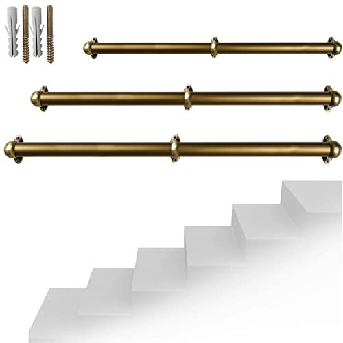 Parpyon® Corrimano a muro maniglia appoggio passamano in Acciaio INOX a parete Scale, Bagno, Doccia, Cucina, maniglione bagno - porta asciugamani 100% prodotto Italiano