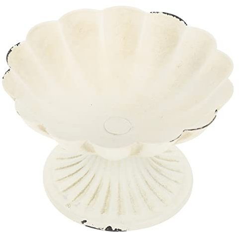 Generic Vintage White Distressed Iron Flower Vase European Style Metal Centerpiece for Wedding Table Home Desktop Decoration and Floating Plants