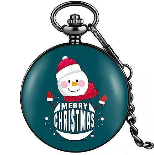 ZALTAS Jultomten Fickur God Jul Serie Kedjeklocka Fob Hänge Klockor Halsband