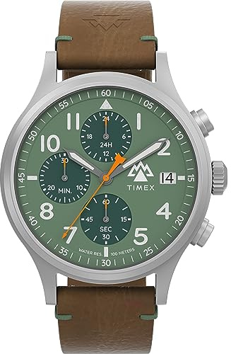 Timex Hommes Analogique Quartz Montre avec Bracelet en Cuir TW2W16400JR