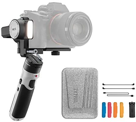 HUIOP Crane-M2 S Stabilisateur de cardan 3 Portable Compact avec lumière de Remplissage LED Batterie intégrée PD Rapide pour Smartphone Appareil Photo de Sport Appareil Photo sans Miroir