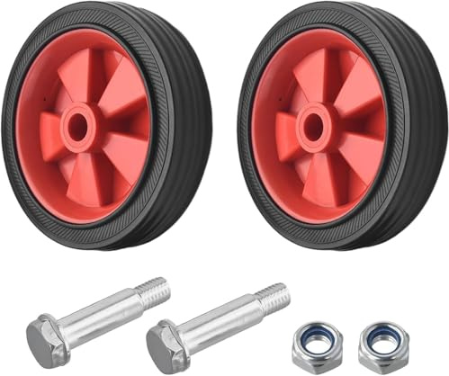2Pcs Air Compressor Wheel Replacement Shockproof Absorption Non-Slip 5-6Inch Oil Free Machines Air Pumps Air Compressors Casters Wheel Replacement(5inch)