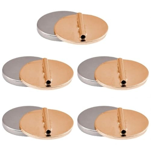 Muteitt 5 Pièces Mini Convertisseur De Broche Magnétique, Boucle Aimantée pour Vêtements Épinglette en Métal Aimant, Support D'épingle Aimant Dos De Broche en Métal Invisible