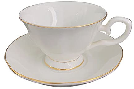 XFZJCHAP BBCBBZ Taza de Cerámica Vajilla Café Taza de Té Inglés y Platillo Cocina Bar Juego de Tazas de Café