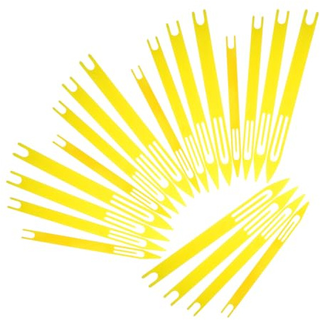 Happyyami Lanzadera para Reparación de Redes de Pesca, Plástico Amarillo | Accesorio para Redes Tejidas y Salabre Pesca de Mar, Remiendo Rápido, Uso Portátil, Resistente