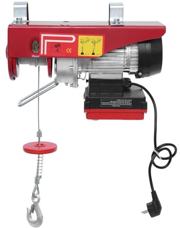 WooDerson Sollevamento elettrico, 220 V 12 m, verricello elettrico con telecomando, velocità di sollevamento 10 m/min (550 W, 250 kg/551,16 lbs)