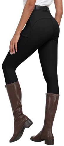 MoFiz Jodphurs Ladies Equestrian Women Breeches Horse Riding Leggings | Leggings,Stretchy,Side Pockets,Silicon Grip Full Seat,Belt Loop