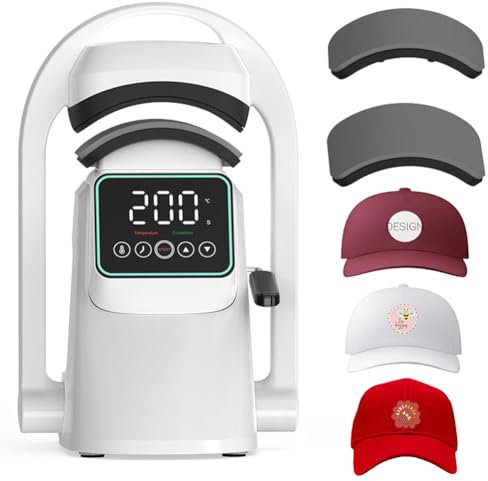 Máquina automática de prensa térmica para gorras de béisbol, temperatura ajustable y temporizador con control LCD, ideal para impresión por sublimación, incluye múltiples placas