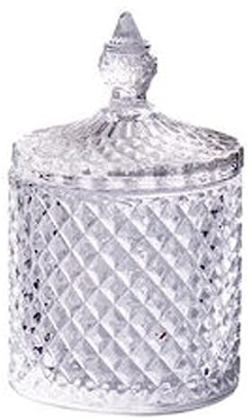 NTIYOU Corbeilles à Fruits Sucrier Cristal Verre sucrier Tasse à Bonbons Salon créatif Bocal à Bonbons Assiette de Fruits secs sucrier Coupe à Fruits Legumes Petit(4)