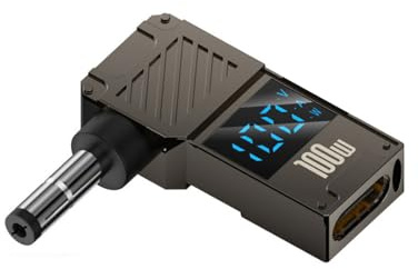100W Display di Potenza USB C a Corrente Diretta Adattatore Maschio a Femmina Connettore per Ricarica Laptop Casa Ufficio Viaggi Uso Camper Adattatore di Ricarica
