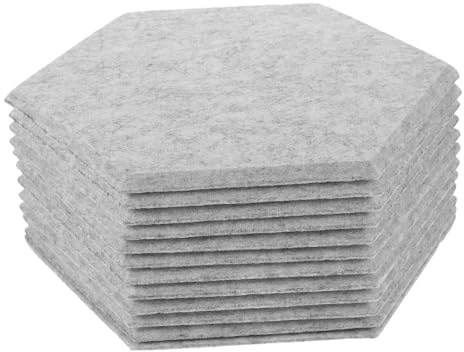 HIAKDOFT 12pcs Acoustic Panels Sound Insulation Material Felt Soundproofing Board for Studio Office Home Noise Reduction and Absorption