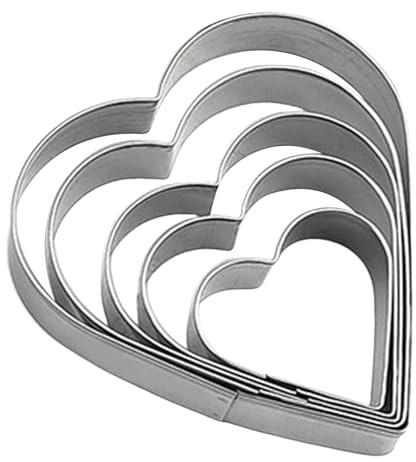 Emporte-Pièce Cœur,Moule à Biscuits en Forme de Cœur,Formes Anti-Adhésives pour Fondant Saint-Valentin | Anniversaire Mariage Fête des Mères