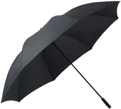 LIZHAYG Paraguas Plegable Paraguas de golf grande de 185 cm for hombre, manual, mango largo, resistente a los rayos UV, parasol de viaje, sombrilla de playa, resistente al viento.