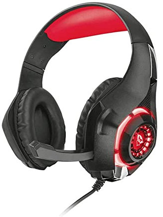 Trust Gaming GXT 313 Cuffie Over-Ear da Gioco con Microfono Regolabile e Lati Illuminati, Nero