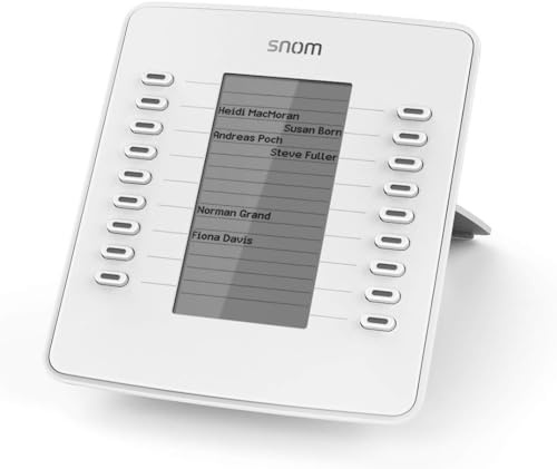 Snom D7 USB-Erweiterungsmodul für D7xx-Telefone (hochauflösendes Schwarz-Weiß-Display mit Hintergrundbeleuchtung, Daisy Chain mit bis zu 3 Modulen), Weiß, 00004382