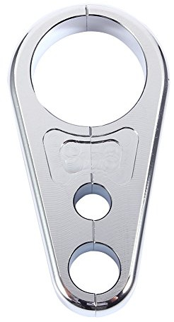 Keenso Bremskupplungskabel Kabelklemme - 1 Zoll 25mm Lenkerhalterung Kupplungskabel oder Bremsleitungsklemme Chrom Aluminium