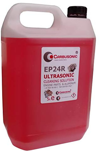 Ultrasonic cleaning fluid solution for engine parts and carburettors ultrasonic de-greasing formulation 5 LT