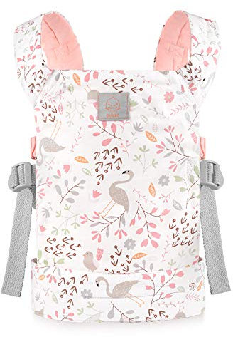 GAGAKU Babypuppentrage Weiche Baumwolle Trage für Kuscheltiere Puppe Zubehör für Kinder – Rosa (Flamingo)