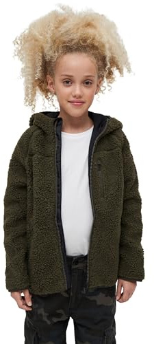 Brandit Kids Teddyfleece Jacket Hooded, Color: olive, Size: 146/152