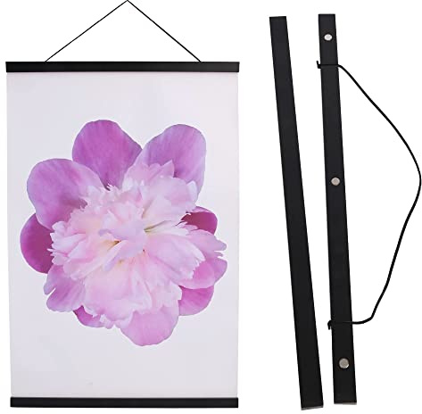 Aynoo Magnetic Poster Hanger Frame, 16x24 16x22 16x20 Picture Frame Hanger, 16 Inch Magnetic Hanger Frame,Black