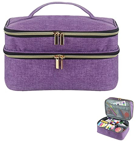 YINA Caja Organizadora de Kit de Costura | Estuche y Cesta de Almacenamiento para Suministros y Accesorios