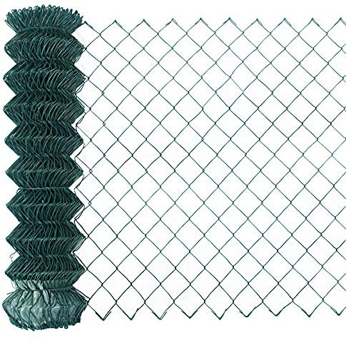 Garmix Maschendrahtzaun Gartenzaun Maschendraht Viereckgeflecht Grün 60x60mm 2,6mm (175 cm x 15 m)