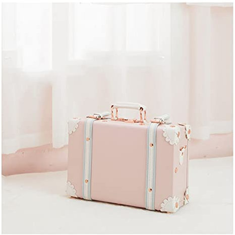 JHLP Vintage Koffer mit Schloss - Handgefertigte Truhe Aufbewahrungsbox für Dekoration - Handumwickelte Ecken - Erhältlich in 3 Größen - Reisekoffer kleiner Kofferraum