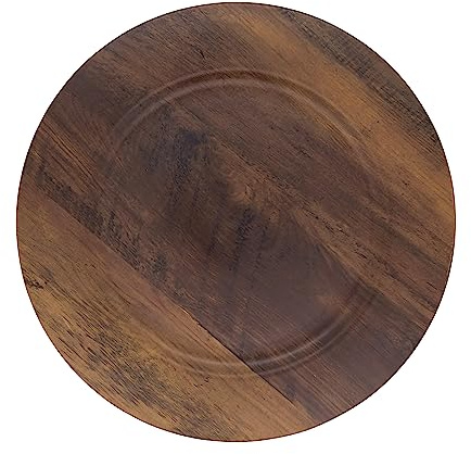 Sleek Faux Wood Charger Plate (Set of 4)