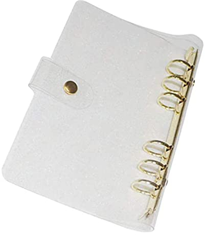 MAGICLULU Glitzer A5 Ordner Deckel Pvc Hülle Mit Edelstahl Metallring Nachfüllbar Für Büro Schule Reisen