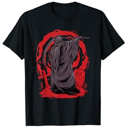 Gruseliges Gesicht, einfaches Halloween-Kostüm T-Shirt