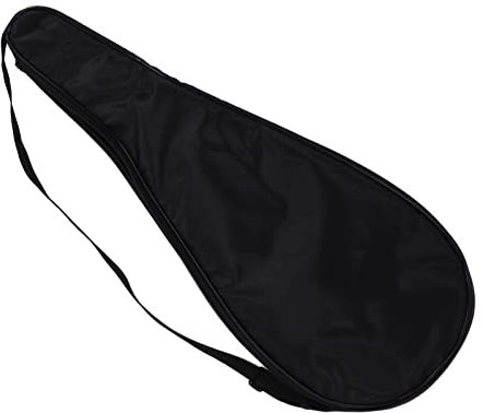Squashschlägertasche, 1680D Oxford-Stoff, Leichte Squashschlägertasche, Squashschläger-Abdeckungstasche, Sportausrüstungstasche mit Verstellbarem Schultergurt für Unisex (Black)