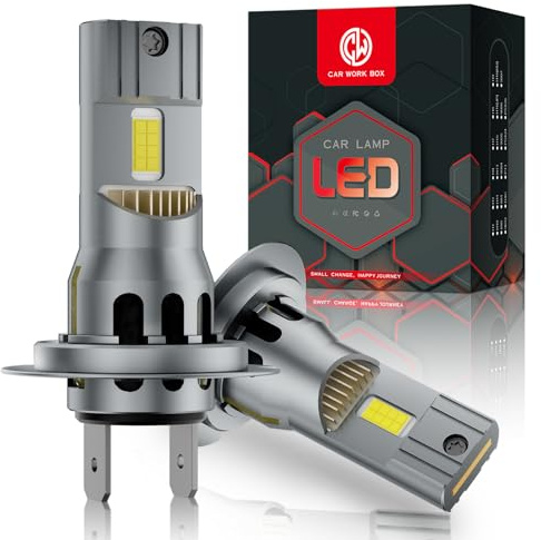 H7 LED-lampa för bilstrålkastare: Anti-Error 2 8000LM 120W - Lampsats 6 500K vit