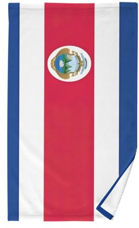 CHIFIGNO Dekoratives Handtuch mit Costa Rica-Flagge, Baumwolle, Badezimmer, niedliche Küchentücher, Friseurhandtücher, 40,6 x 71,1 cm