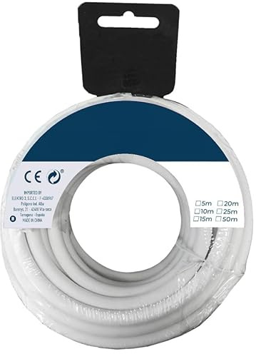 Kabeltrommel 2 x 0,50 mm, weiß, 5 m (Audio), perfekt für Audioverbindungen. Robust und praktisch, erleichtert die Organisation Ihrer Kabel und sorgt für Qualität Ihrer Verbindung.