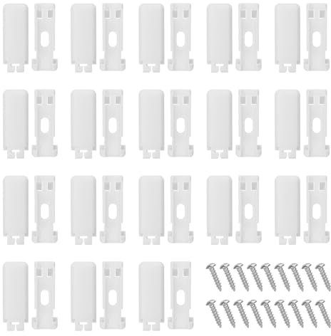 18 Stück Plissee Ersatzteile Set Klemmträger Plissee Halterung für Plissee zum Kleben Plissee mit Bohren Spannschuhe für Verspannte Plissees Ersatzteile Klemmträger Plissee Halterung zum Kleben (Weiß)