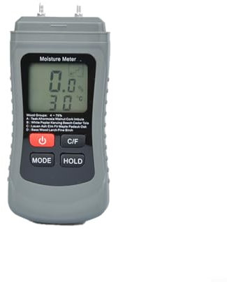 Emiif Feuchtigkeitsmesser Digital Holz Luftfeuchtigkeitsmesser Trockenbau Brennholz Tester Lesen 4 Modi LED Display Feuchtigkeitsmesser Detektor Feuchtemessgerät für Holz