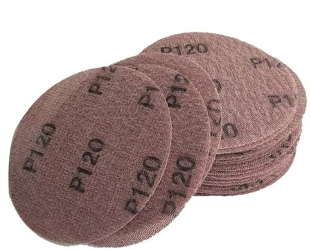 Papel abrasivo seco antiadherente con bandeja sin polvo, malla abrasiva de 5 y 125mm, papel de lija con mosquetones de grano 80 a 800, 5 pulgadas, grano 800, 10 unidades