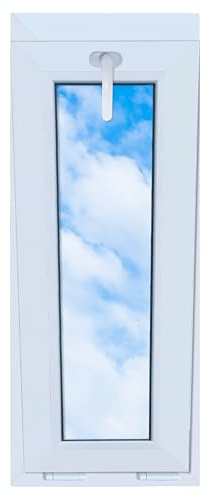 LORAC | Kunststofffenster weiß 400x1000mm, 40x100cm kippbar, Standard-Fenster mit 2-fach Verglasung, energiesparend, Kellerfenster mit CE-Zertifikat, ideal für Wohnräume und Keller