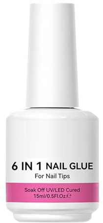 Constructor de gel de uñas, Gel Builder para uñas - Capa base - Adhesivo de imprimación de pegamento de diamantes 6 en 1 para moldeo y extendido para mujeres principiantes